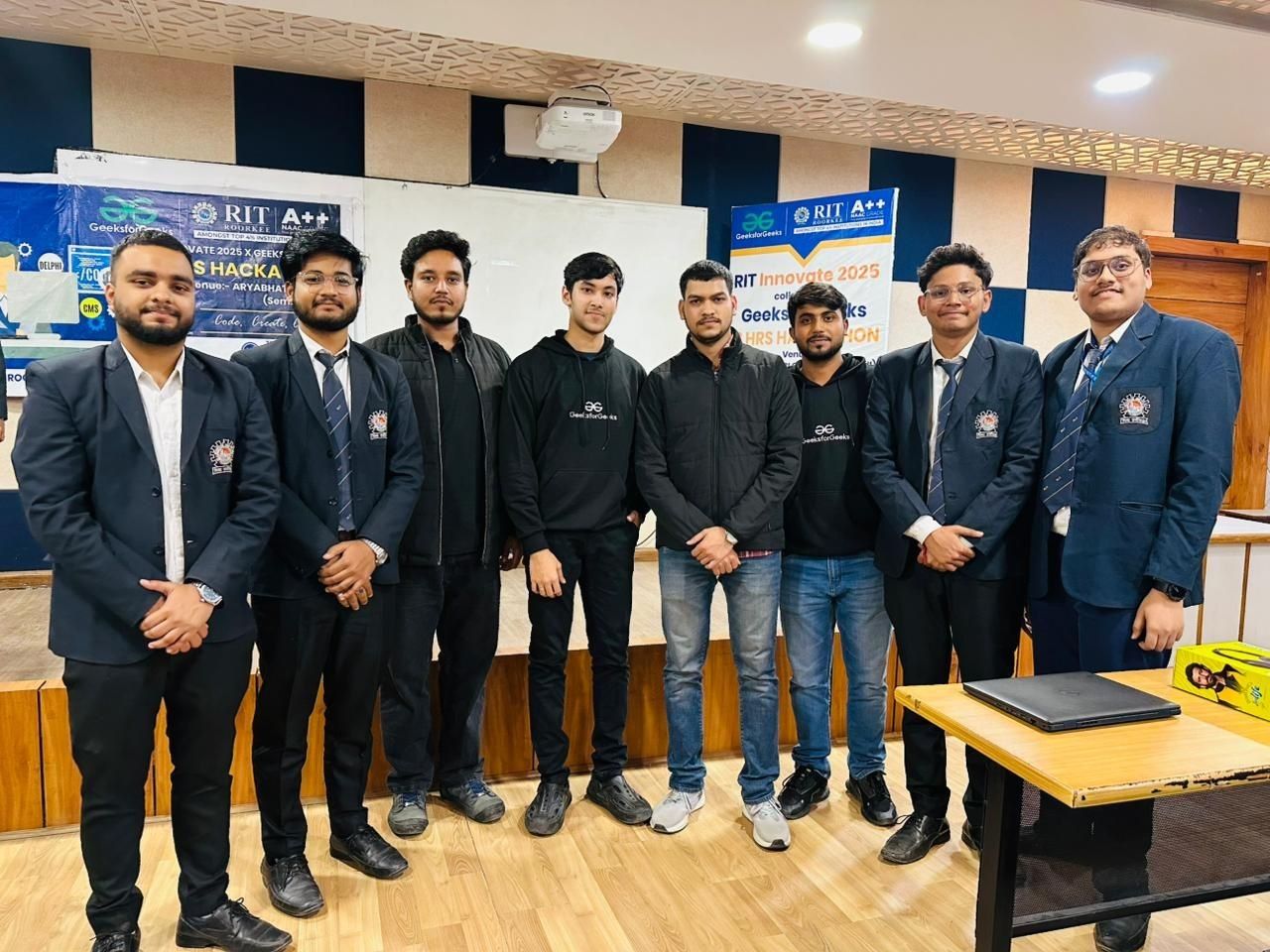 Team at the GeeksforGeeks hackathon